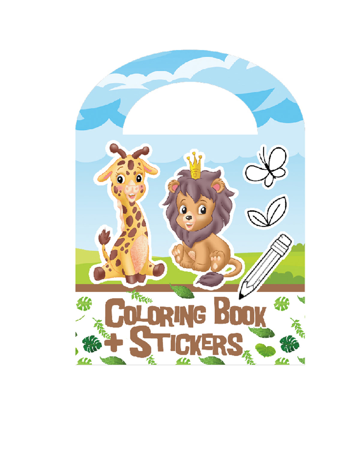 Álbum de colorear con pegatinas del zoo