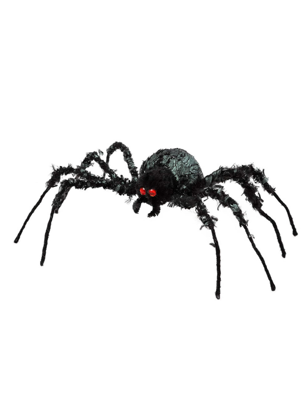 Araña gigante de halloween para decoración negra con ojos rojos