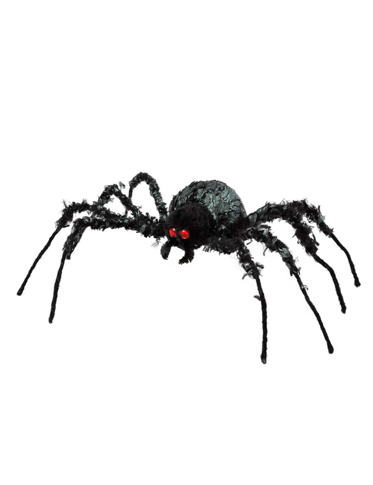 Araña gigante de halloween para decoración negra con ojos rojos