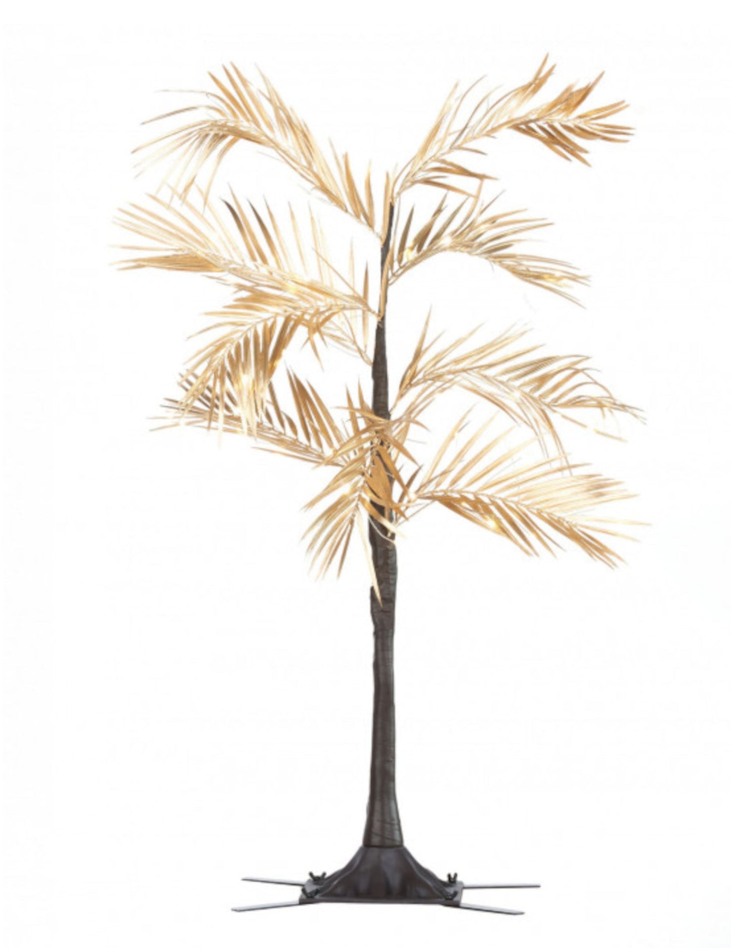 Arbre palmier lumineux doré avec 90 led
