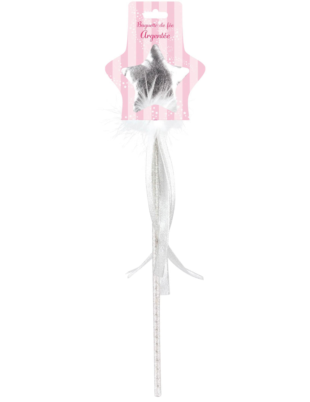 Détail du packaging de la baguette de fée pour fille