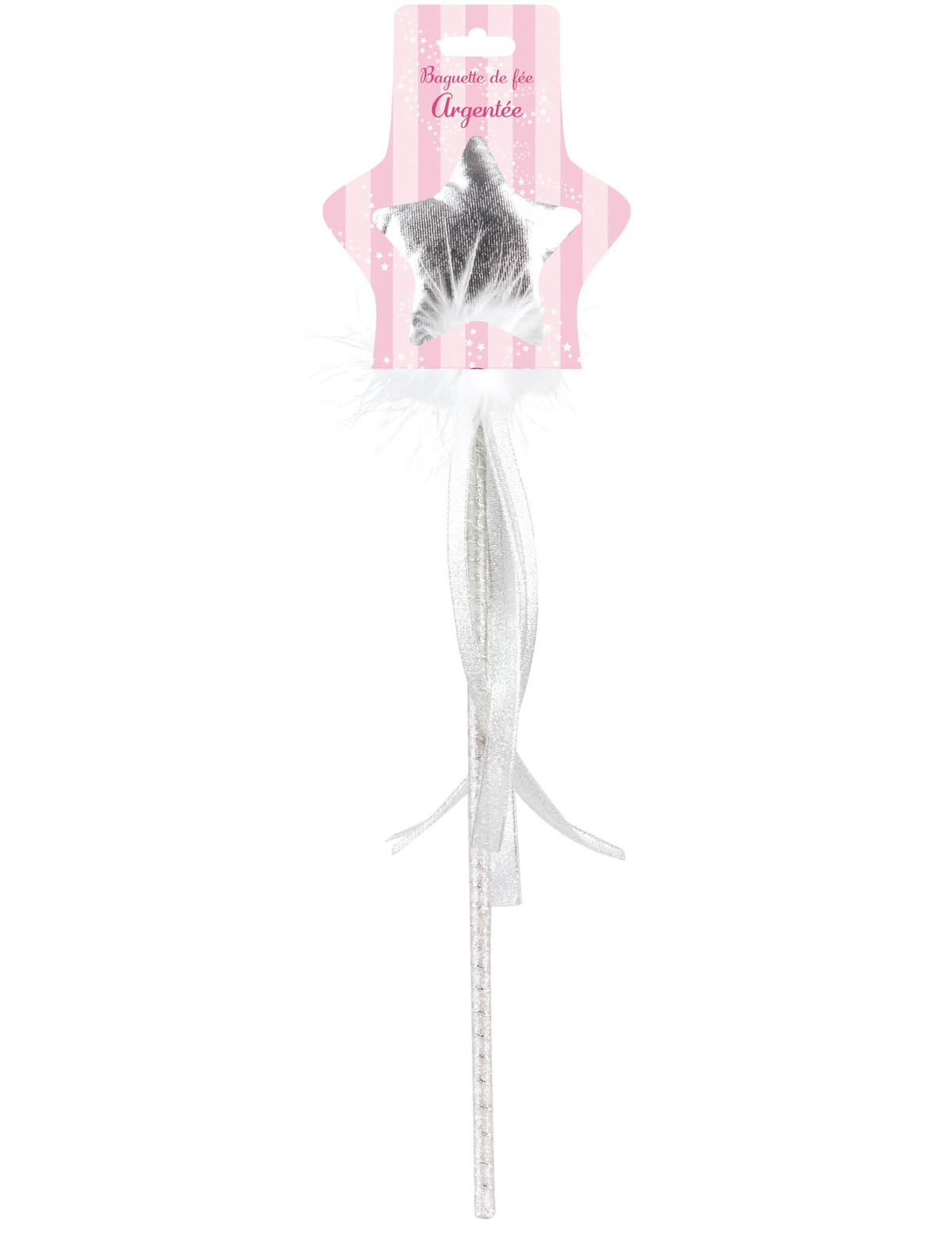 Détail du packaging de la baguette de fée pour fille