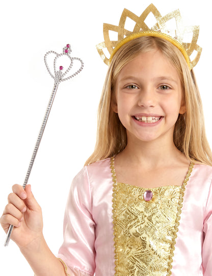 Varita princesa diamante plateada adulto y niño