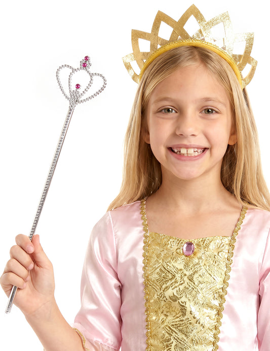 Varita princesa diamante plateada adulto y niño
