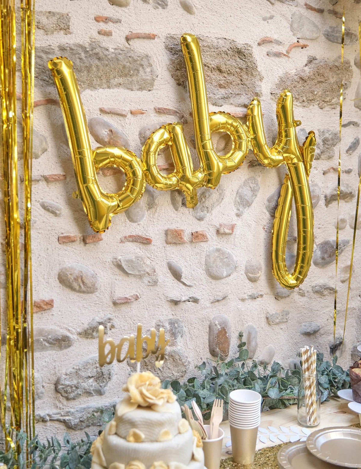 Mise en situation du ballon aluminium baby pour décoration