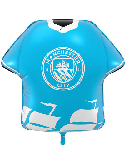 Globo de aluminio azul en forma de camiseta del Manchester City Football Club 52 x 51 cm