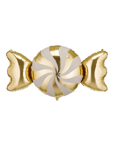 Globo de papel de aluminio Caramelo beige y dorado 113 x 54 cm