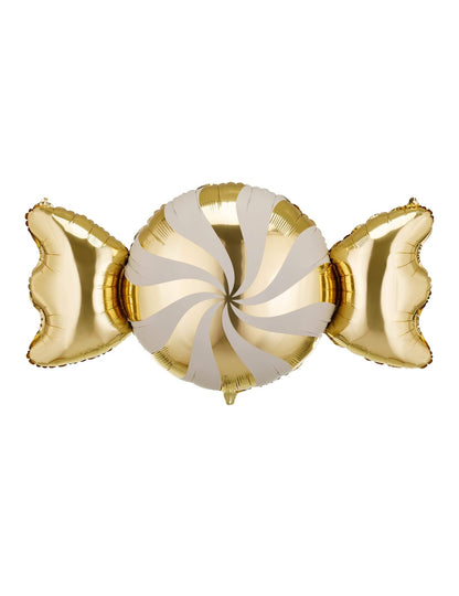 Globo de papel de aluminio Caramelo beige y dorado 113 x 54 cm