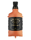 Globo de aluminio botella de whisky naranja y negro 34 x 86 cm