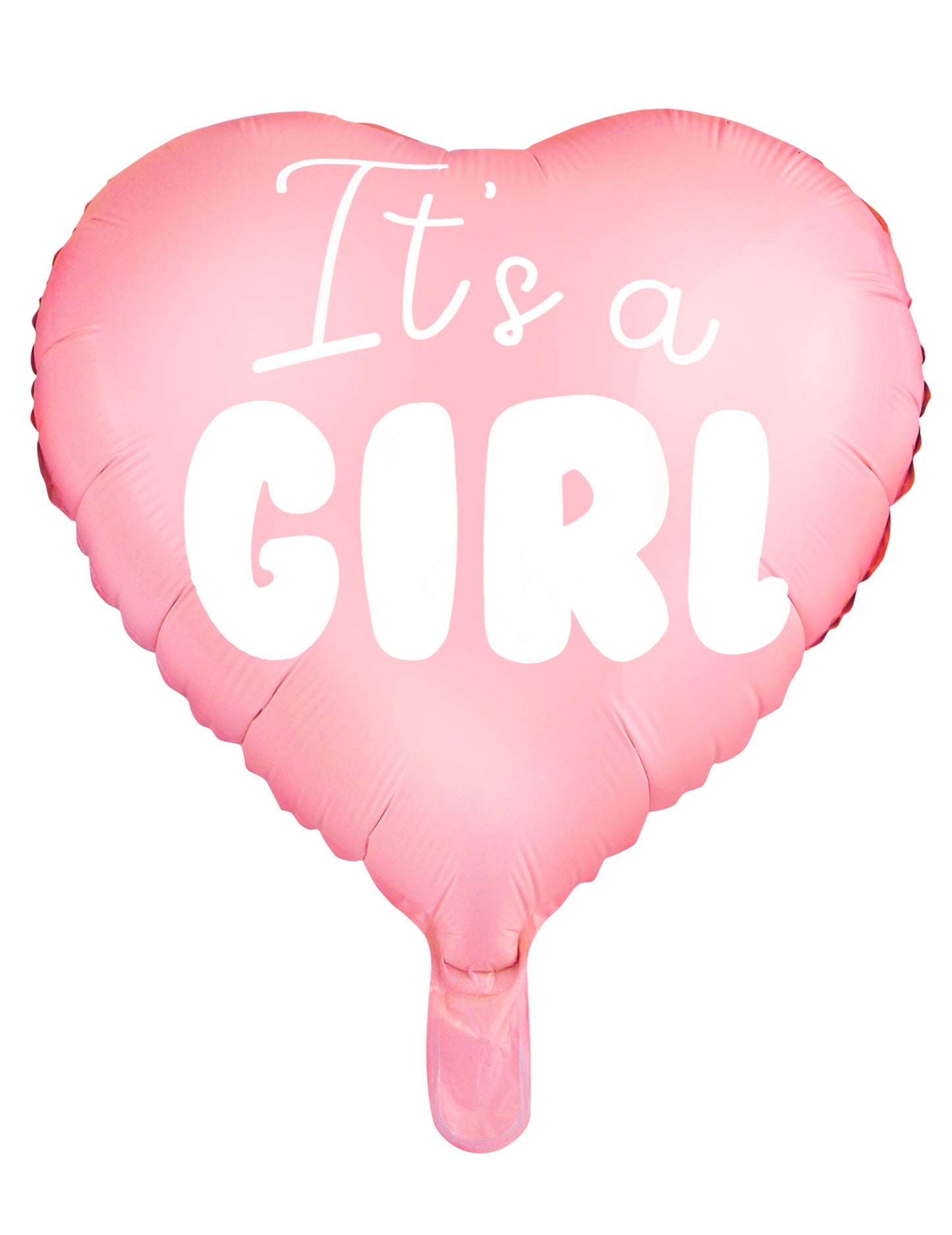 Mise en situation décorative du ballon aluminium cœur it's a girl pour baby shower