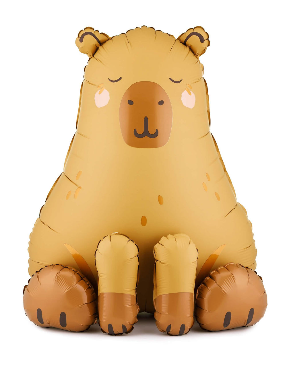 Ballon aluminium Capybara pour fête marron clair