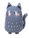 Globo de aluminio Gato gris 49 x 69 cm