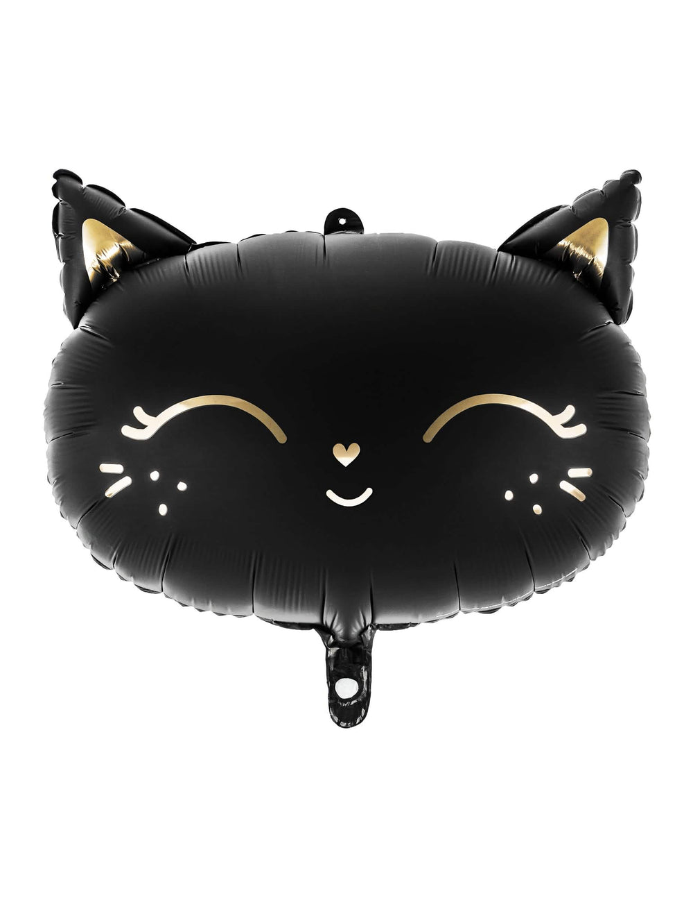 Globo de aluminio gato para halloween negro y dorado