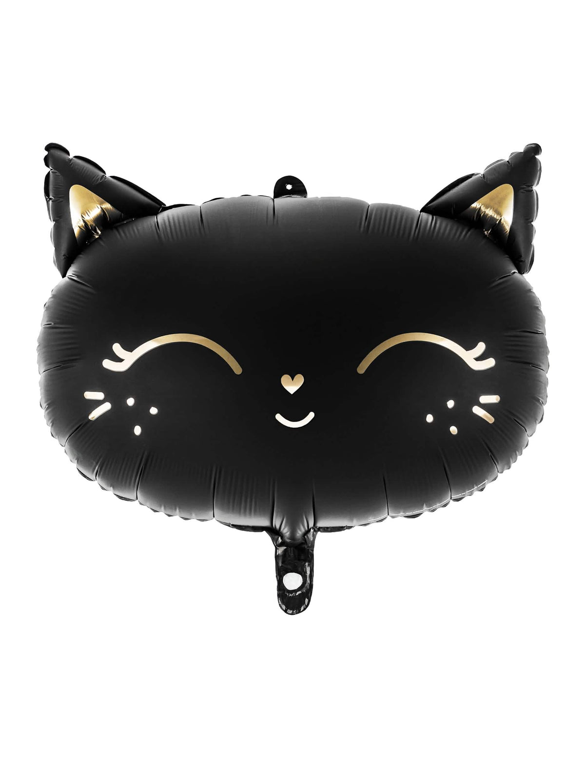 Globo de aluminio gato para halloween negro y dorado