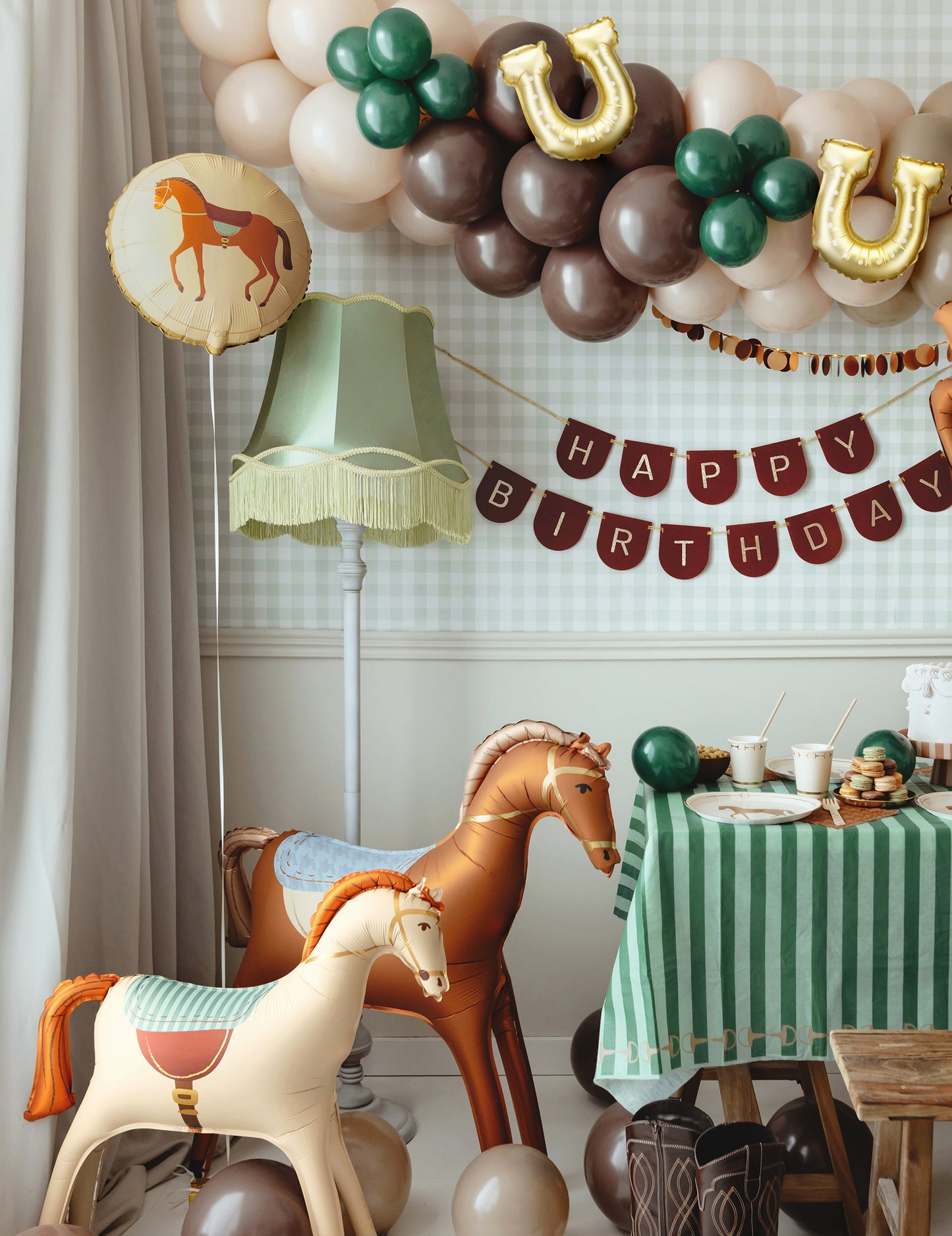 Globo de aluminio con caballo