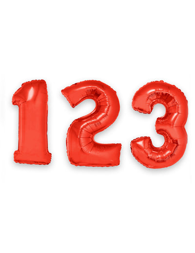 Ballon aluminium chiffre pour fête rouge