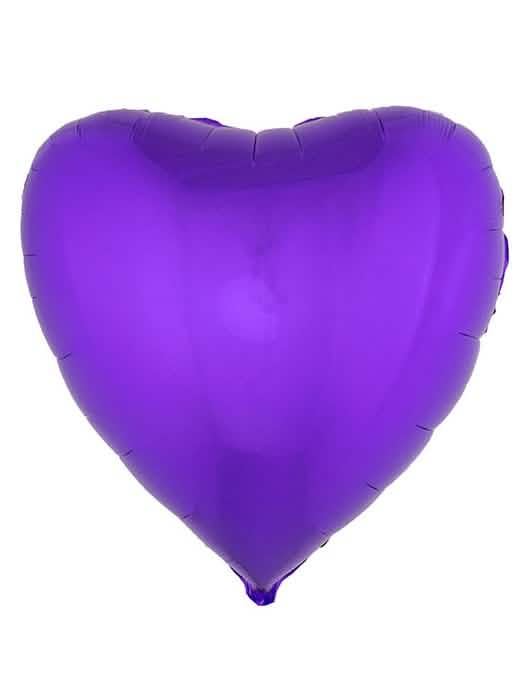 Globo de aluminio corazón violeta
