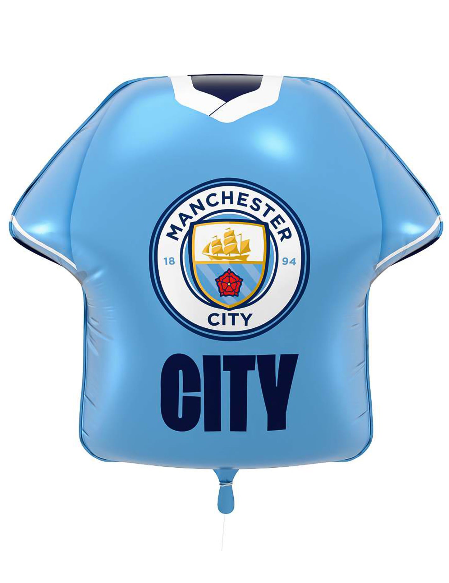 Globo de aluminio en forma de camiseta del Manchester City Football Club 52 x 51 cm
