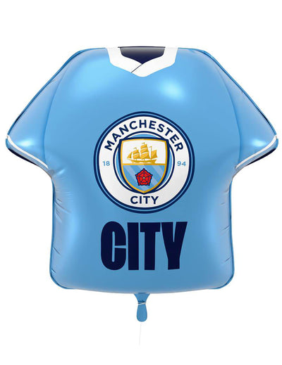 Globo de aluminio en forma de camiseta del Manchester City Football Club 52 x 51 cm