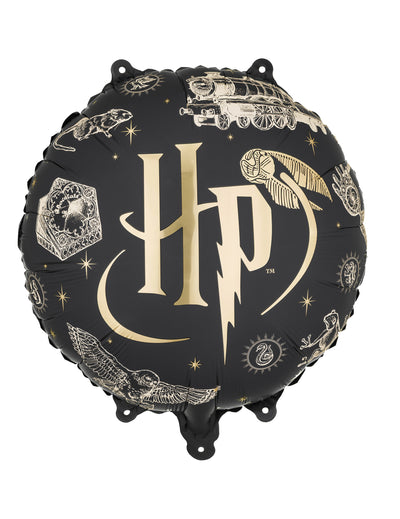 Globo de aluminio Harry Potter™ negro 35 cm