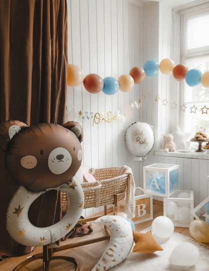 Globo de aluminio sonajero con osito de peluche 61 x 88 cm