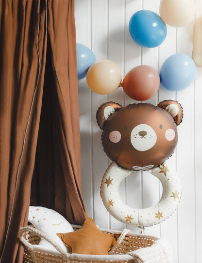 Globo de aluminio sonajero con osito de peluche 61 x 88 cm