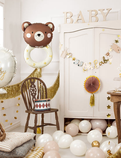 Globo de aluminio sonajero con osito de peluche 61 x 88 cm