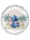 Balloon de aluminio Ice cream Stitch blanco con motivo tropical y helado