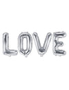 Ballon aluminium lettres LOVE pour décoration argenté