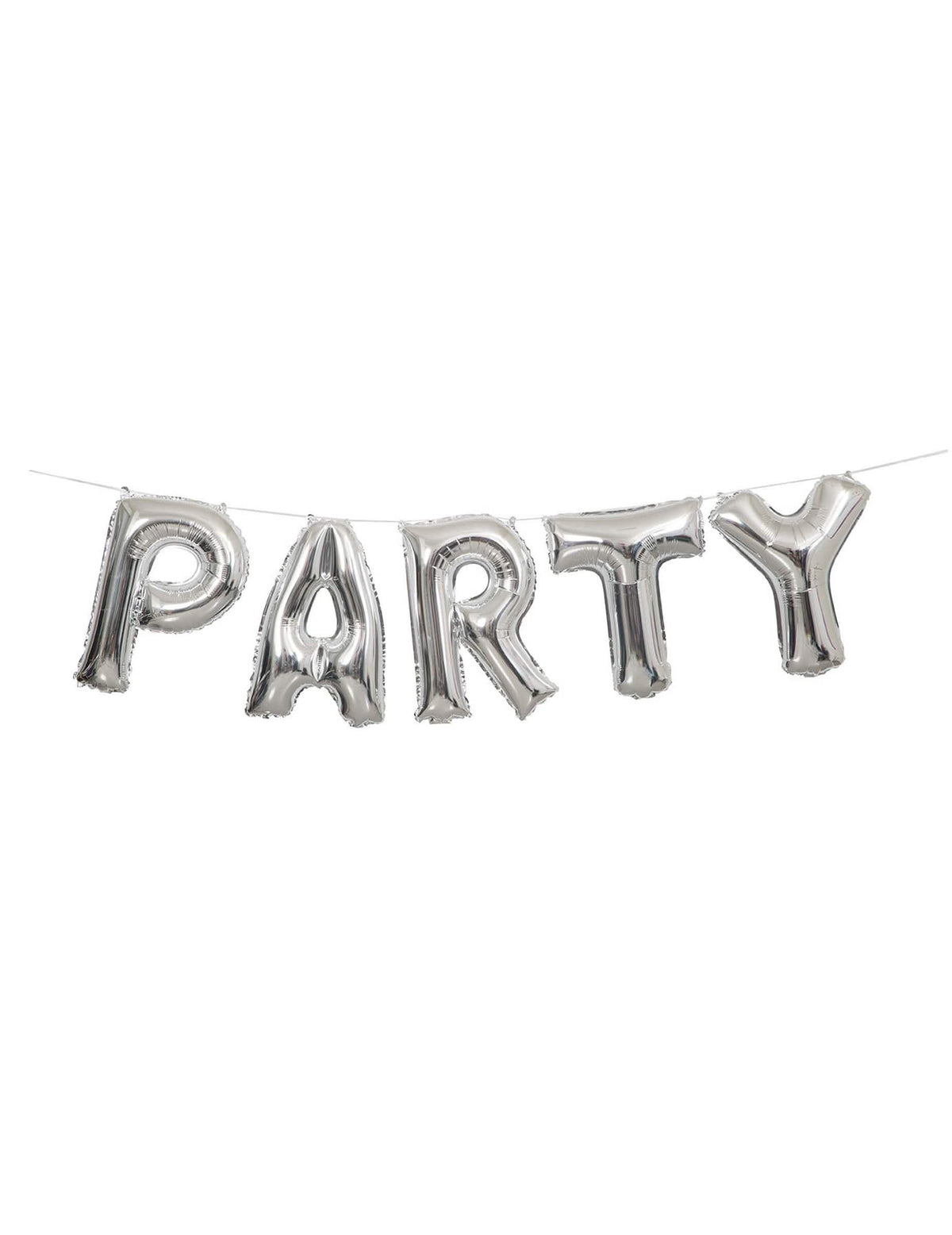 Guirlande de ballons aluminium lettres party pour fête argent