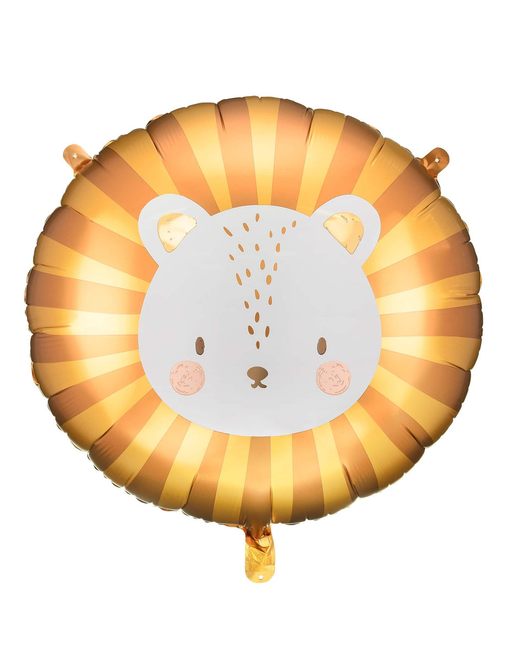 Ballon aluminium lion pour enfant doré et blanc