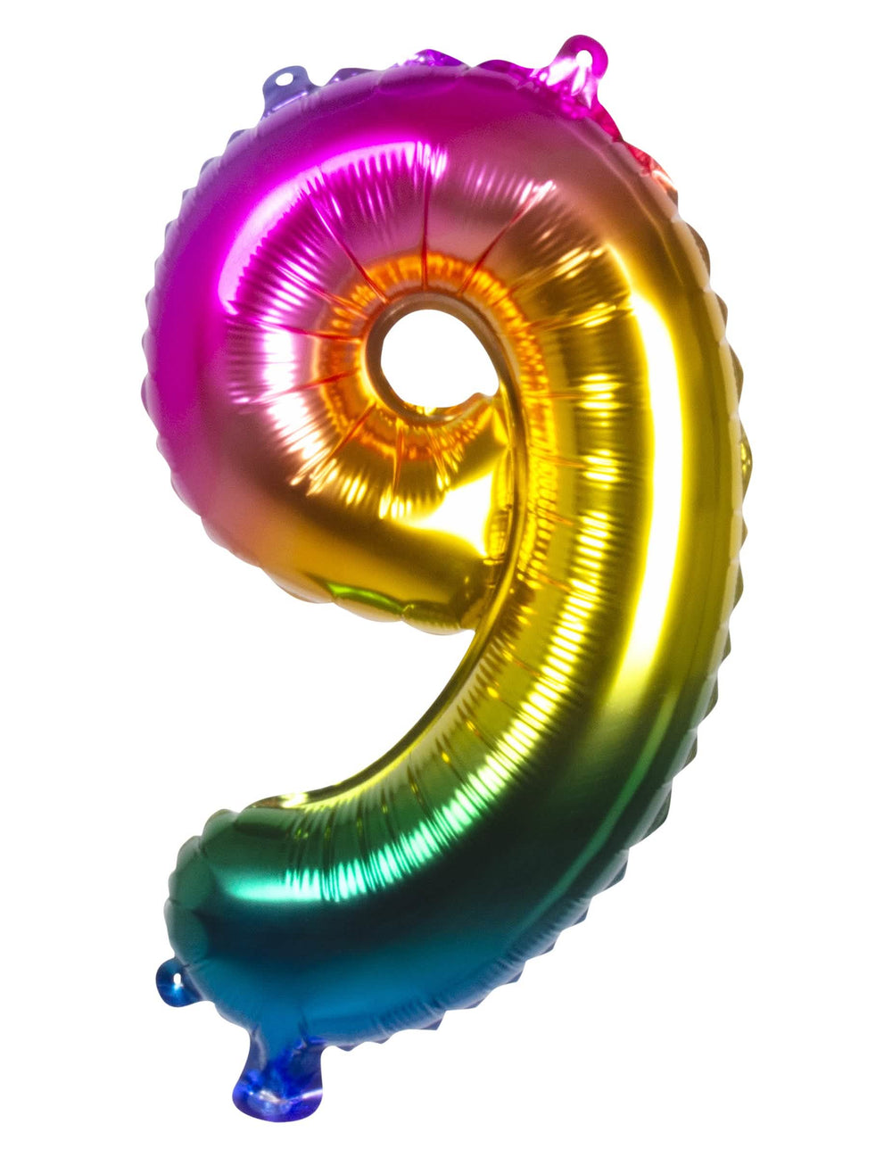 Chiffre 9 du ballon aluminium multicolore