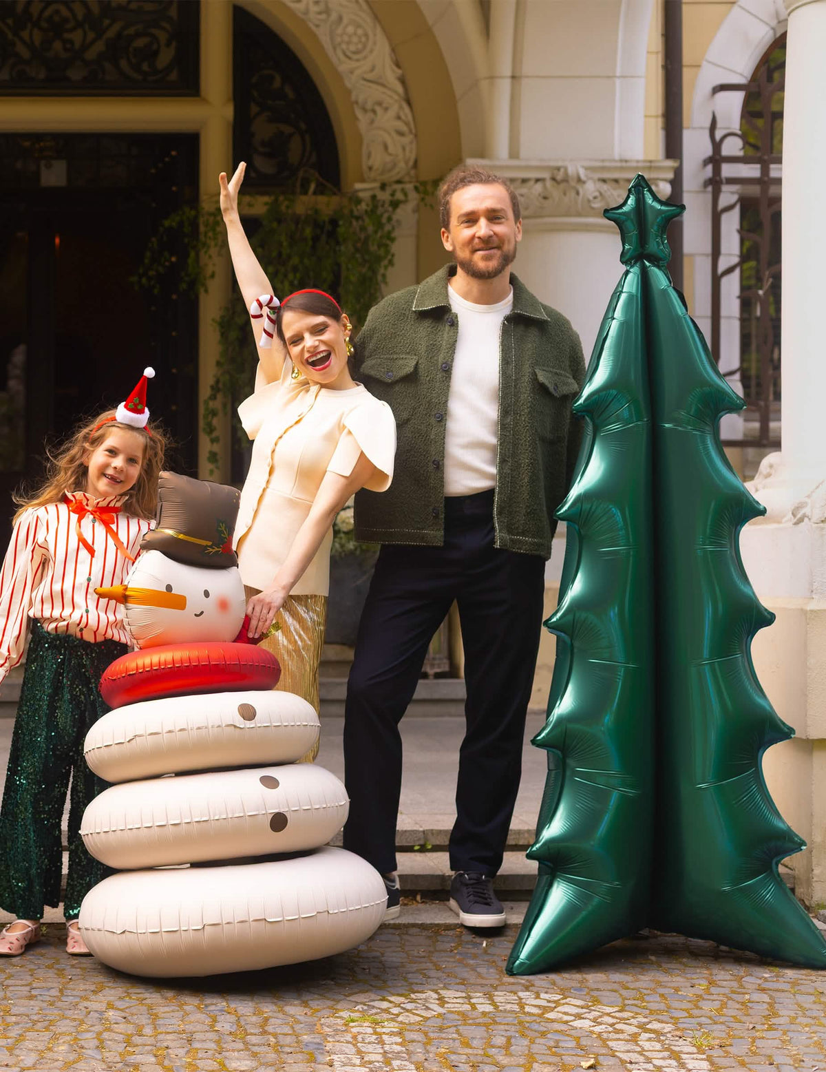 Globo de aluminio Árbol de Navidad XXL verde 77 x 184 cm