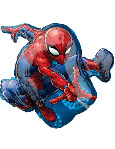Ballon aluminium Spiderman pour enfant rouge et bleu
