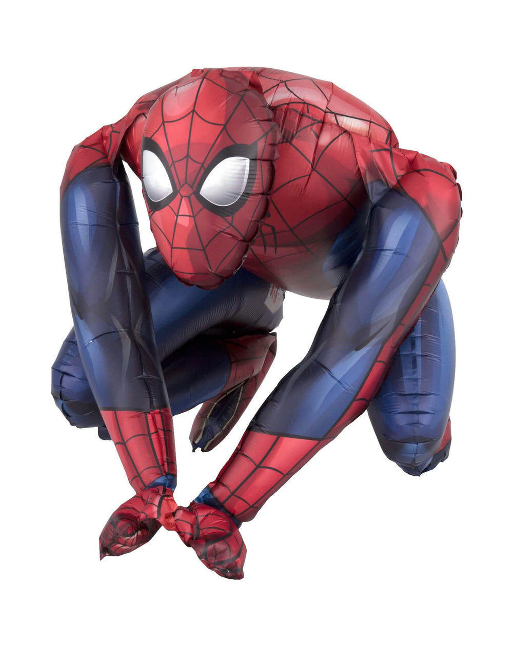 Globo de aluminio Spiderman rojo y azul agachado