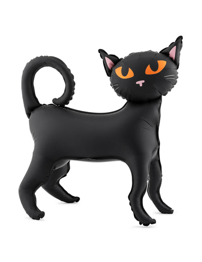 Globo de papel de aluminio de pie Gato negro 45 x 48 cm