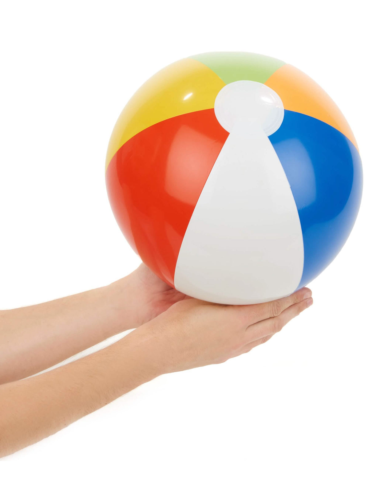 Puesta en situación del balón de playa para niño y adulto