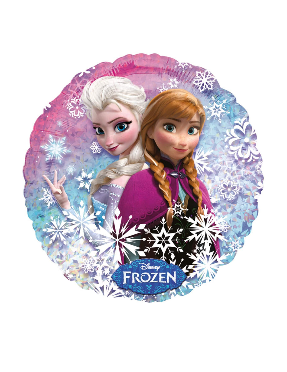 Primer plano de Elsa y Anna del globo de aluminio Frozen