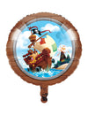 Ballon en aluminium trésor de pirate pour fête d'anniversaire avec motif de bateau et de coffre au trésor