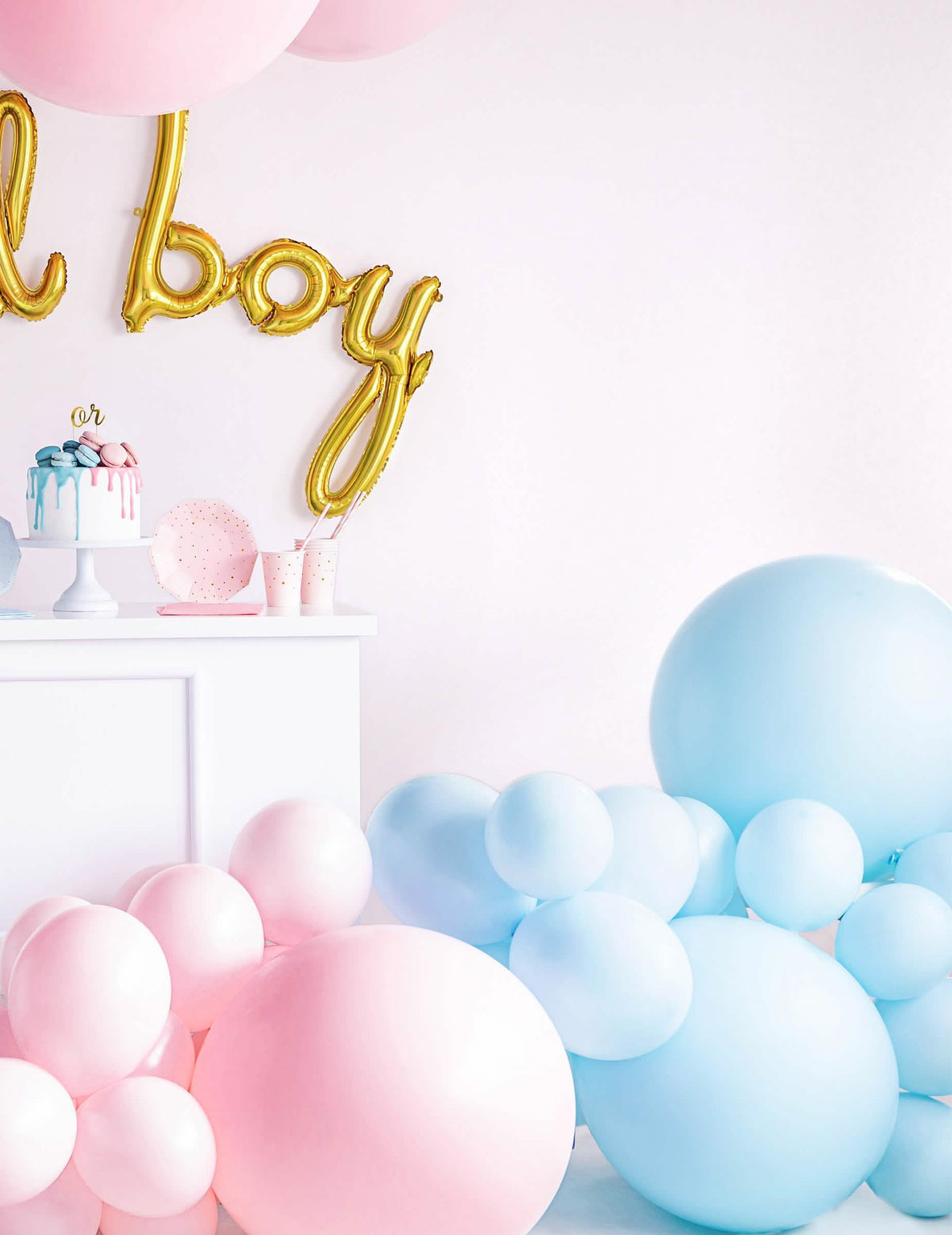 Decoración de fiesta para baby shower con globo de látex gigante para fiesta azul