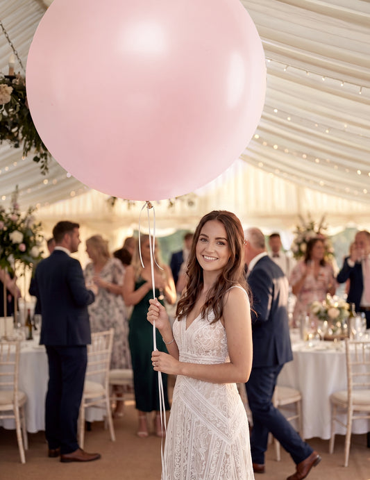 Globo de látex gigante rosa pálido 1 m
