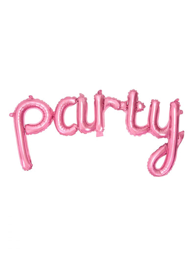 Mise en scène décorative du ballon en aluminium party pour fête rose à suspendre