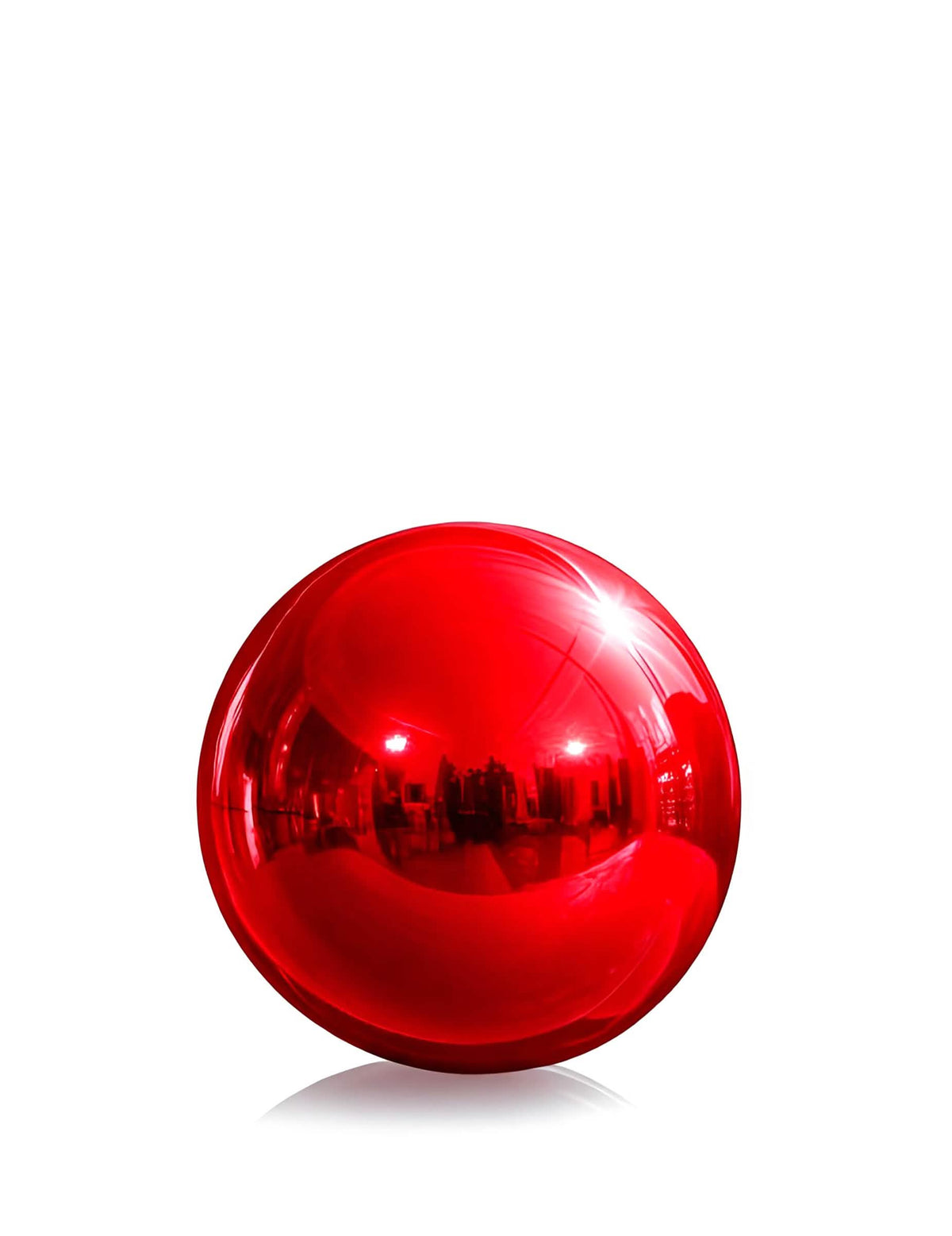 Globo gigante bola de espejo rojo 100 cm