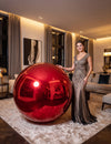 Globo gigante bola de espejo roja 150 cm