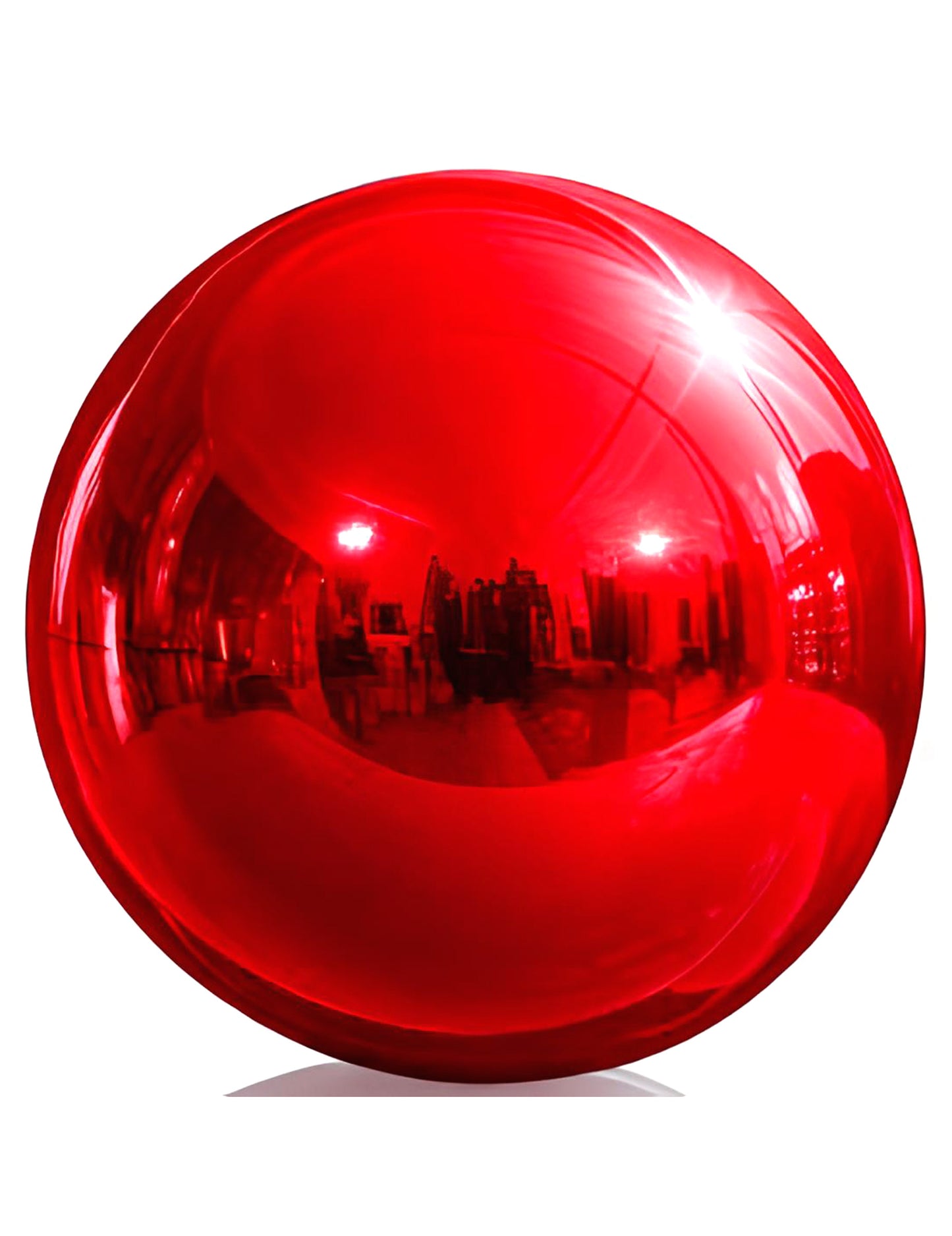 Globo gigante bola espejo roja 200 cm