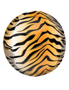 Ballon en aluminium imprimé tigre orange et noir