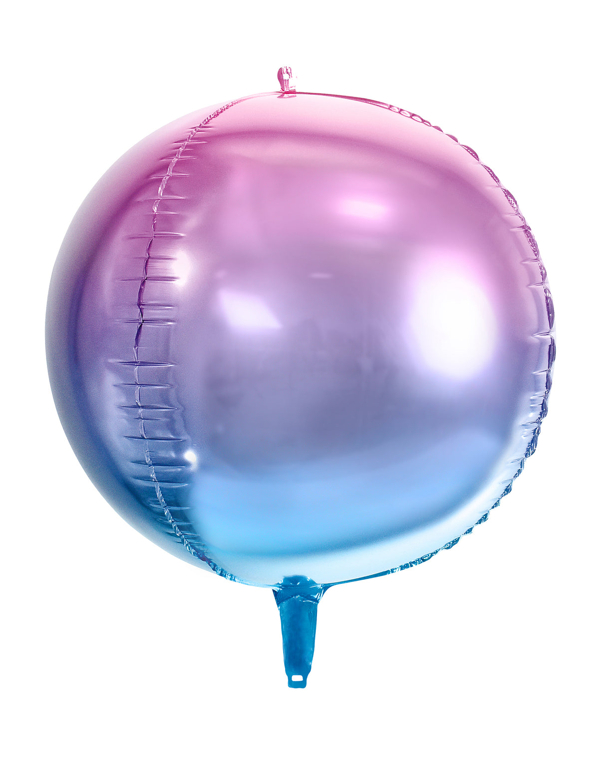 Globo esfera de aluminio degradado rosa y azul 35 cm inflable con helio