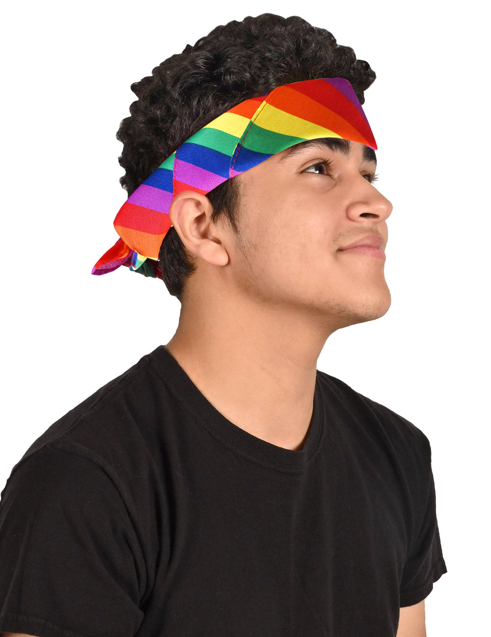 Bandana arc-en-ciel pour adulte multicolore