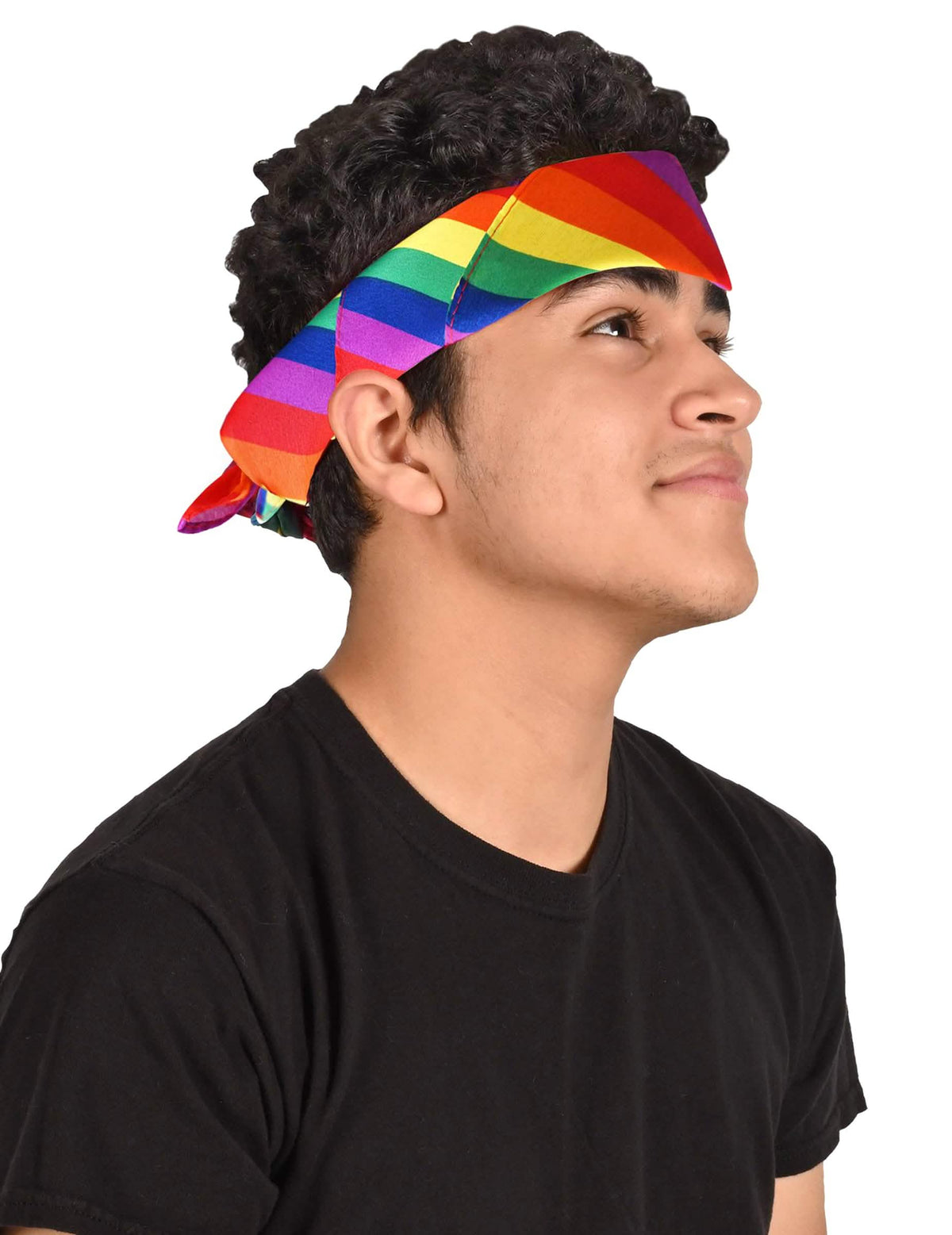 Bandana arc-en-ciel pour adulte multicolore