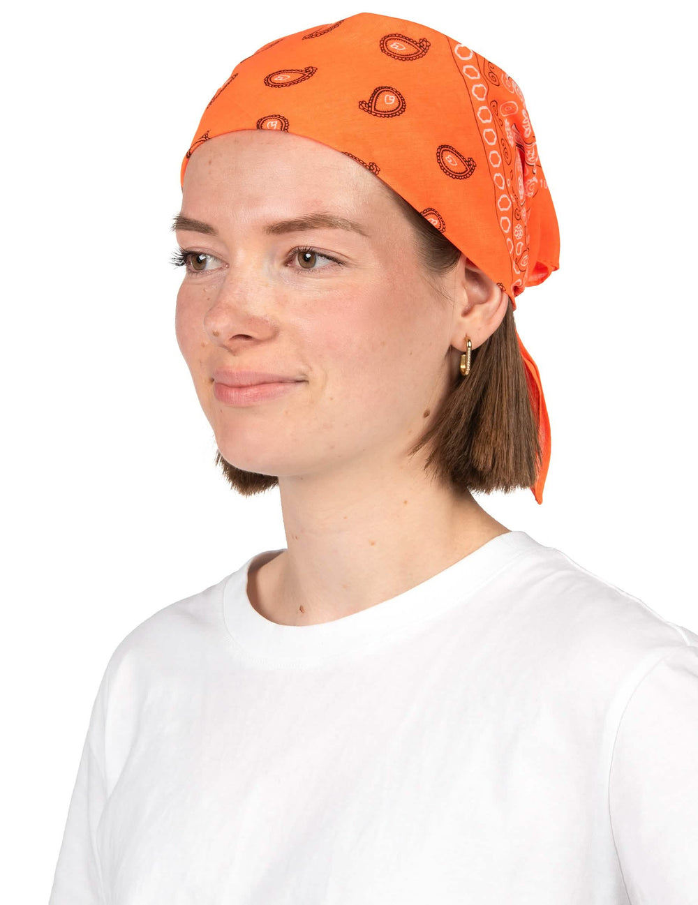 Bandana para adulto naranja fosforito